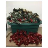 Large Tub Of Fancy Frosted Pinecone Garlands