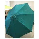 9 Foot Tall Turquoise Patio Umbrella New READ