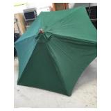 NIce Wood Frame Green Patio Umbrella Missing Pole