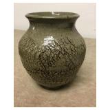 Crackle Studio Pottery Signed