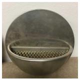 Vintage Wall Mount Industrial Round Metal Ashtray