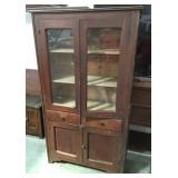 Antique Double Door Wood Pie Safe Cabinet 1920s
