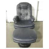 Genesis Design Ltd Faux Leather Chair & Ottoman