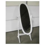 Swiveling Wood Framed Wall Mirror - Refinished Swiveling Wood Framed Wall Mirror - Refinished
