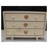 Vtg Wood 3-Drawer Child / Doll Play Chest Vtg Wood 3-Drawer Child / Doll Play Chest