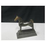 Bronze Horse Figurine - 9" Tall