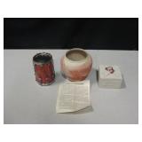 Gorham Coin Bank, Nemadji Pottery, Willow Tree Box Gorham Coin Bank, Nemadji Pottery, Willow Tree Box