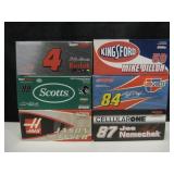 6 NOS NASCAR 1:24 Scale Die-Cast Race Cars