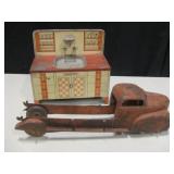 Wolverine Tin Litho Kitchen Cabinet & Steel Truck Wolverine Tin Litho Kitchen Cabinet & Steel Truck