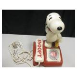 Vtg Snoopy Rotary Dial Telephone - 14" Tall