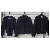 2 Vtg Blue Military Jackets & Wool Sweater 2 Vtg Blue Military Jackets & Wool Sweater