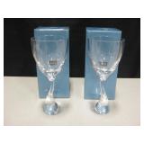 2 Nambe Crystal 5561 Tango Goblets w/ Boxes