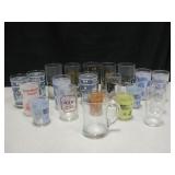 Lot Of Vintage Barware Souvenir Glasses