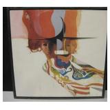 Vtg Carolyn Johnson Framed Print On Fiberboard Vtg Carolyn Johnson Framed Print On Fiberboard