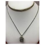 Vtg Sterling Keepsafe/Snuff Box Necklace