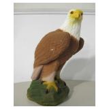 18" Tall Ceramic  Bald Eagle Coin Bank Statue