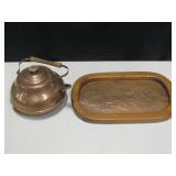 Vtg "Home Sweet Home" Copper & Wood Wall Decor