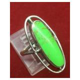 Mexican Sterling & Green Stone Ring Mexican Sterling & Green Stone Ring