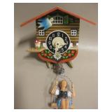 Small Vtg Germany Cuckoo Clock - 10" Tall