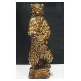 1968 Ceramic Bear Liquor Decanter - 13.5" Tall