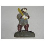 Vintage Repro Cast Iron Baseball Player Door Stop