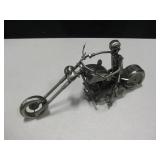 Steel Art Chopper Motorcycle w/ Rider - 16" Long Steel Art Chopper Motorcycle w/ Rider - 16" Long