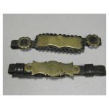 2 Vtg Leather & Brass Horse Tack - 12" Longest 2 Vtg Leather & Brass Horse Tack - 12" Longest