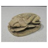 Vintage Carved Stone Egyptian Scarab - 3.75" Long Vintage Carved Stone Egyptian Scarab - 3.75" Long