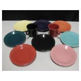 HLC Fiesta 7.25" Plates & 2 Coffee Cups HLC Fiesta 7.25" Plates & 2 Coffee Cups