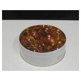 Lot Of Drilled Orange Lucite Decorative Spheres Lot Of Drilled Orange Lucite Decorative Spheres