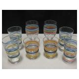 8 HLC Fiesta Glass Drinking Glasses 8 HLC Fiesta Glass Drinking Glasses