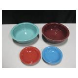 4 Fiesta Bowls - 2 - 8.25" & 2 - 5.25" 4 Fiesta Bowls - 2 - 8.25" & 2 - 5.25"