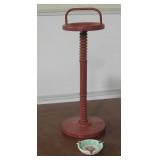 Vtg Pedestal Ashtray Stand w/ Ceramic Ashtray Vtg Pedestal Ashtray Stand w/ Ceramic Ashtray
