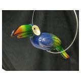 Ceramic Toucan Bird w/ 10" Wire Rim Hanger Ceramic Toucan Bird w/ 10" Wire Rim Hanger