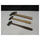 3 Vintage Hammers - 2 Plumb & 1 Stanley