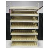 Retail Counter Display Shelf w/ Plastic Trays