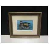 Framed Signed Ducks Painting - 17" x 14" Framed Signed Ducks Painting - 17" x 14"
