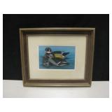 Framed Signed Ducks Painting - 17" x 14"