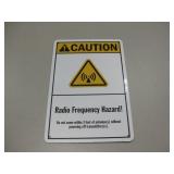 Caution - Radio Frequency Hazard Metal Sign Caution - Radio Frequency Hazard Metal Sign