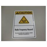 Caution - Radio Frequency Hazard Metal Sign