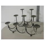 Metal 9 Candle Holder W/ Dangling Teardrops Metal 9 Candle Holder W/ Dangling Teardrops