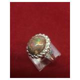 Australian Opal & Sterling Southwestern Ring Australian Opal & Sterling Southwestern Ring