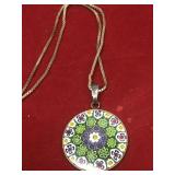 Stefani St Jaques Sterling Millefiori Necklace Stefani St Jaques Sterling Millefiori Necklace