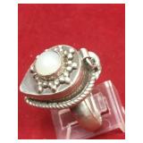 Vtg Sterling Keepsake Teardrop Moonstone Ring