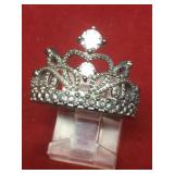 Vtg Queen Crown Sterling Ring Hallmarked