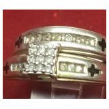 2 Kay Jewelers Sterling & Onyx Wedding Set 2 Kay Jewelers Sterling & Onyx Wedding Set