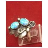 Vtg Native Sterling & Opal Ring Vtg Native Sterling & Opal Ring