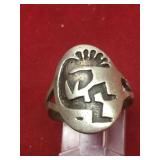 Vtg Native Sterling Kokopelli Ring