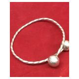 Vtg Sterling Silver Bangle Bracelet