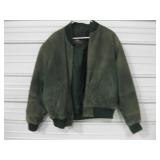 William Barry Green Leather Jacket Sz L William Barry Green Leather Jacket Sz L